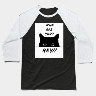 Funny black cat Baseball T-Shirt